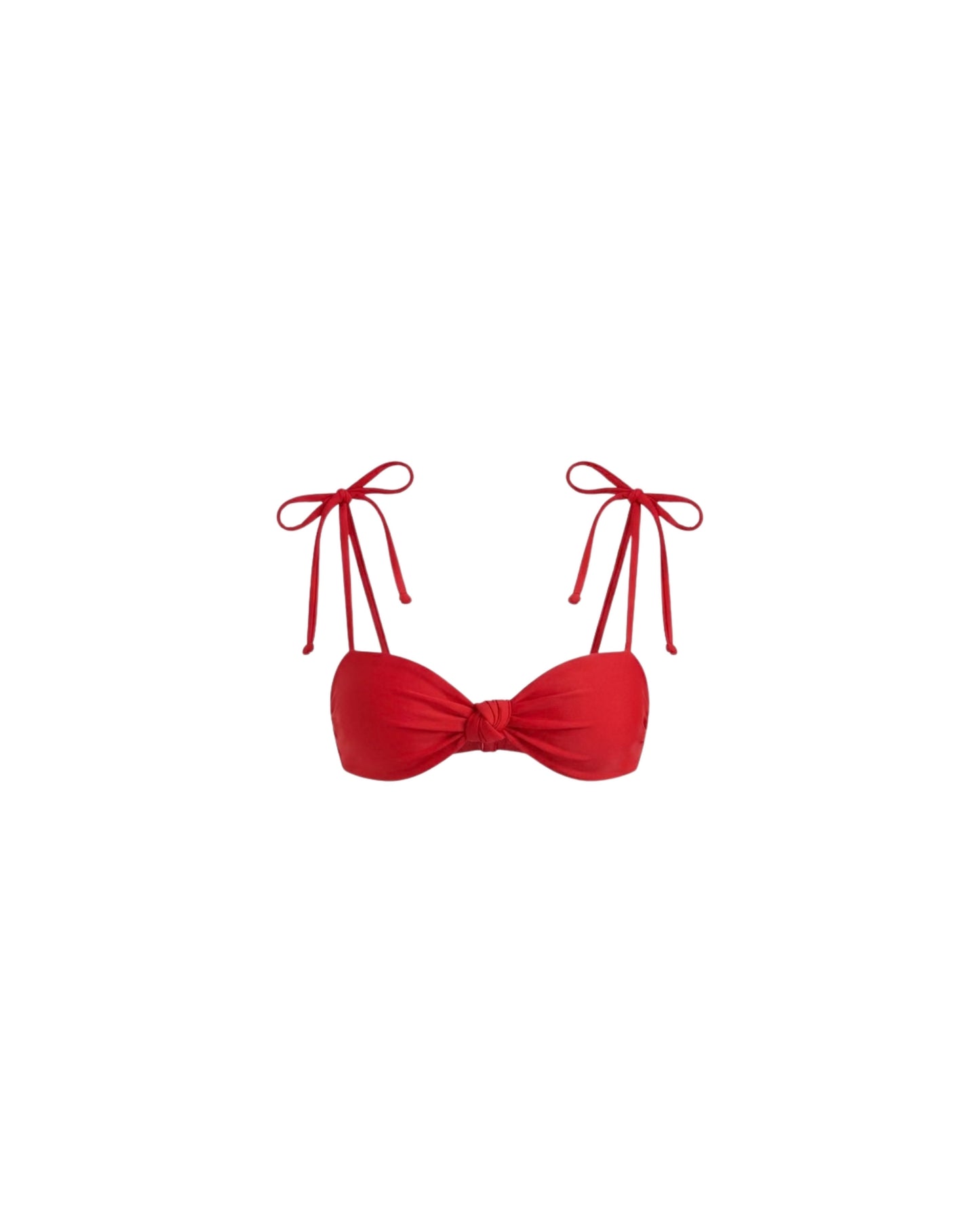 Carmine Tie Bikini Top
